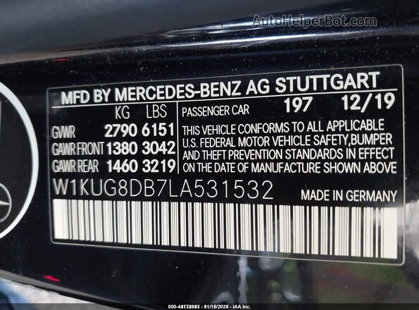 W1KUG8DB7LA531532 2020 MERCEDES-BENZ S-CLASS Black Widok komory silnika