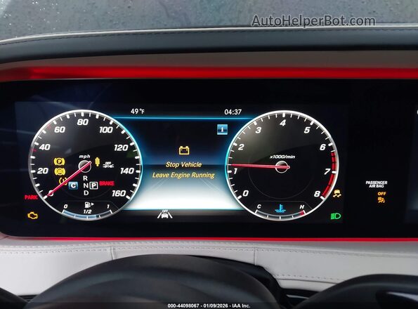 W1KUG8GB2LA552316 2020 MERCEDES-BENZ S-CLASS Black Widok tylnych siedzeń