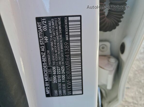 W1KWF8DBXMR641389 2021 MERCEDES-BENZ C White Շարժիչի բաժամունքի տեսք