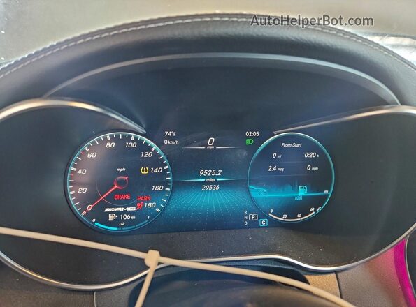 W1KWJ6EB7MG102788 2021 MERCEDES-BENZ C White Widok zestawu wskaźników