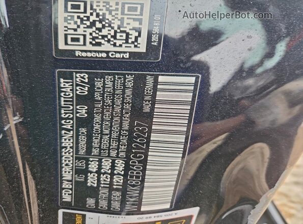 W1KWK8EB6PG126237 2023 MERCEDES-BENZ C Черный 