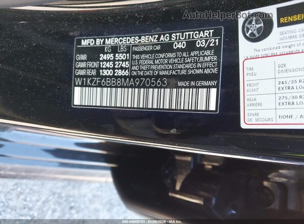 W1KZF6BB8MA970563 2021 MERCEDES-BENZ AMG E 53 Black Engine compartment view