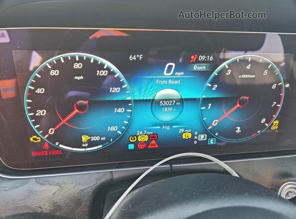 W1KZF8DB7NB030243 2022 MERCEDES-BENZ E Black Սարքավորումների վահանակի տեսք