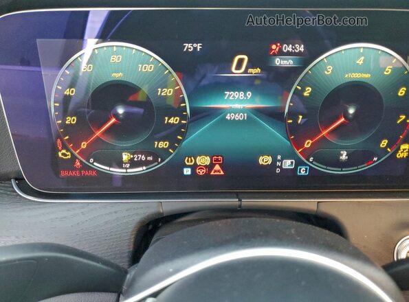 W1KZF8DBXMB004475 2021 MERCEDES-BENZ E White Вид щитка приладів