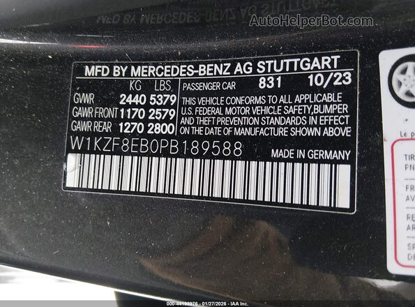 W1KZF8EB0PB189588 2023 MERCEDES-BENZ E-CLASS Black Widok komory silnika