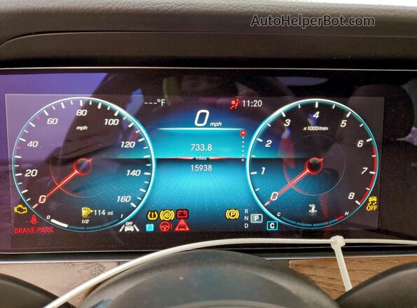 W1KZF8EB8NB055781 2022 MERCEDES-BENZ E Синий Вид щитка приборов