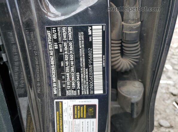 W1N0G6EB8MF956802 2021 MERCEDES-BENZ GLC-CLASS Black Widok naklejki z numerem VIN