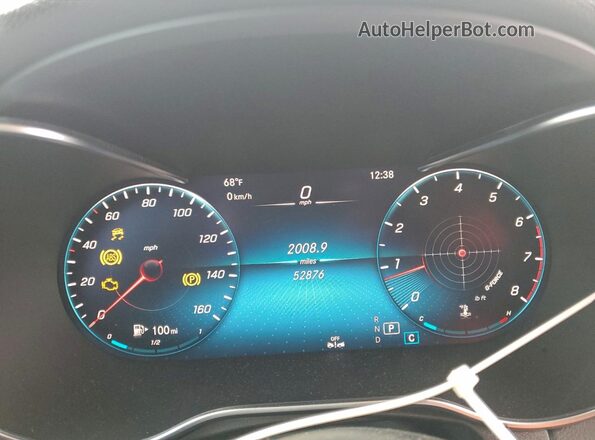 W1N0G8DB3NG065146 2022 MERCEDES-BENZ GLC-CLASS Black Instrument cluster view