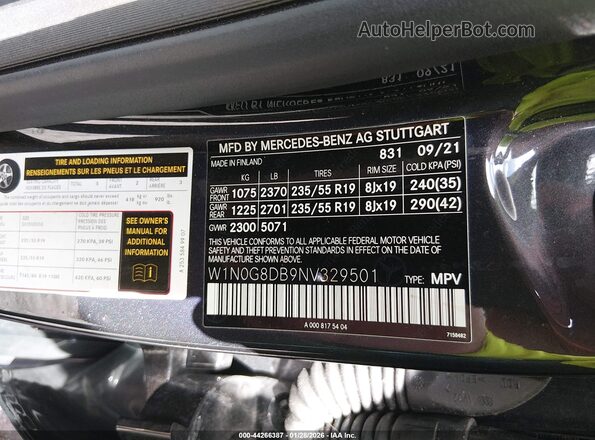 W1N0G8DB9NV329501 2022 MERCEDES-BENZ GLC 300 Gray Вид підкапотного простору