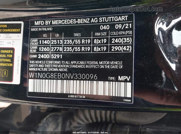 W1N0G8EB0NV330096 2022 MERCEDES-BENZ GLC-CLASS Black Вид підкапотного простору