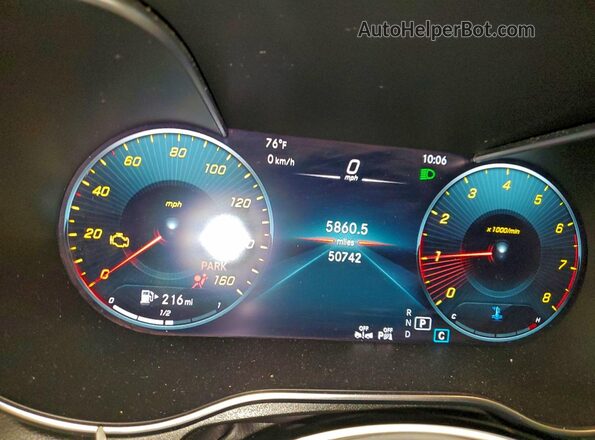 W1N0G8EB0NV398575 2022 MERCEDES-BENZ GLC-CLASS White ხელსაწყოთა პანელის ხედი