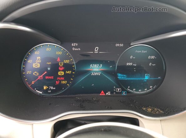 W1N0G8EB2NV397928 2022 MERCEDES-BENZ GLC-CLASS White ხელსაწყოთა პანელის ხედი