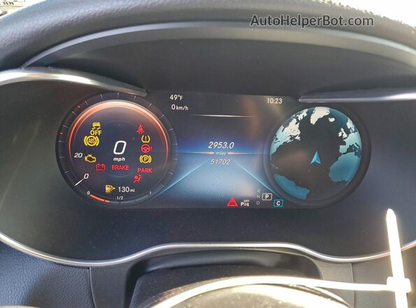 W1N0G8EB4MF900142 2021 MERCEDES-BENZ GLC-CLASS White Вид щитка приладів