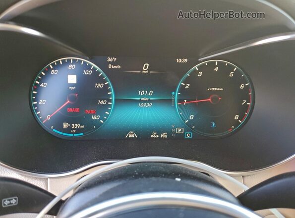 W1N0G8EB5NV391038 2022 MERCEDES-BENZ GLC-CLASS White Instrument cluster view