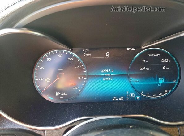 W1N0J8EB9NG047251 2022 MERCEDES-BENZ GLC-CLASS White Вид щитка приладів