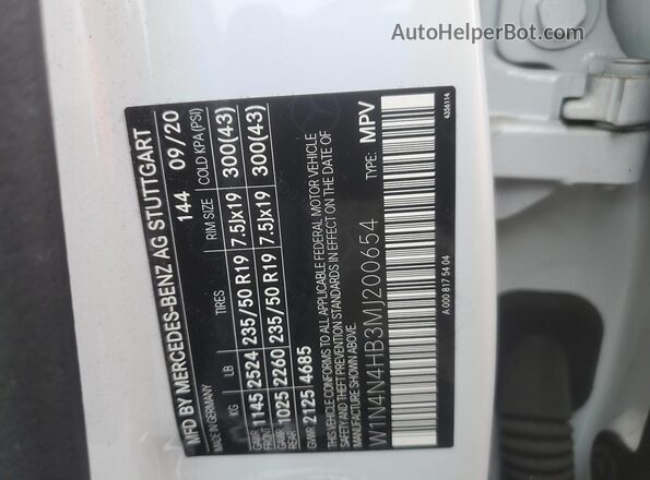 W1N4N4HB3MJ200654 2021 MERCEDES-BENZ GLA Белый Вид подкапотного пространства