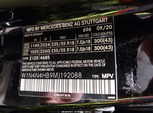 W1N4N4HB9MJ192088 2021 MERCEDES-BENZ GLA 250 Black ძრავის განყოფილების ხედი