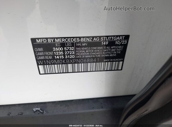 W1N9M0KBXPN068841 2023 MERCEDES-BENZ EQB 300 SUV White 