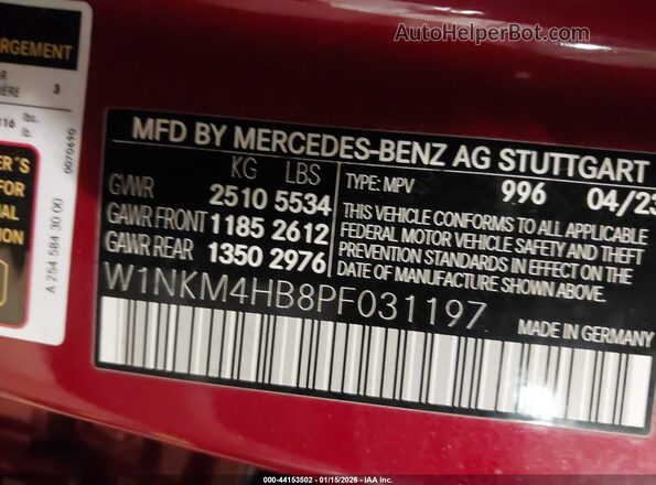 W1NKM4HB8PF031197 2023 MERCEDES-BENZ GLC 300 Red 
