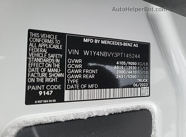 W1Y4NBVY3PT145244 2023 MERCEDES-BENZ SPRINTER  