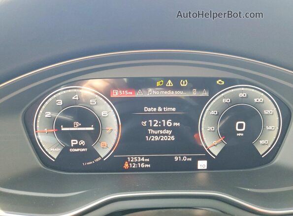 WA18AAF41SA002315 2025 AUDI OTHER Blue Вид щитка приладів