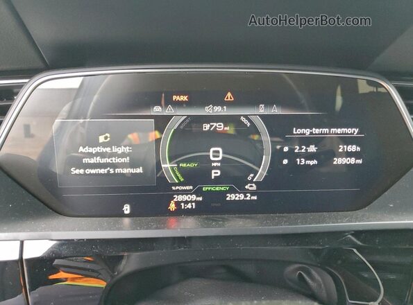 WA1AAAGEXNB010419 2022 AUDI E-TRON Серый Вид щитка приборов