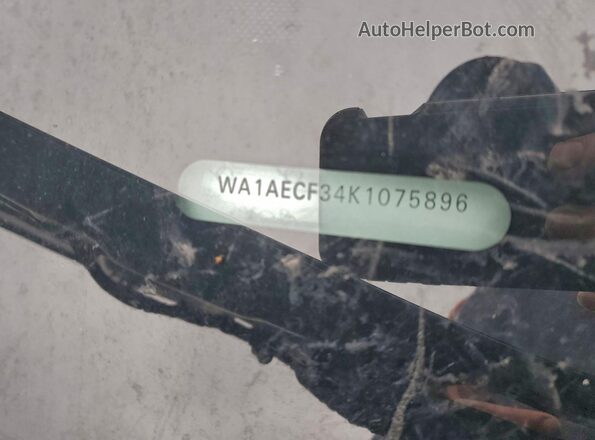 WA1AECF34K1075896 2019 AUDI Q3 Blue Вид наклейки з VIN-кодом