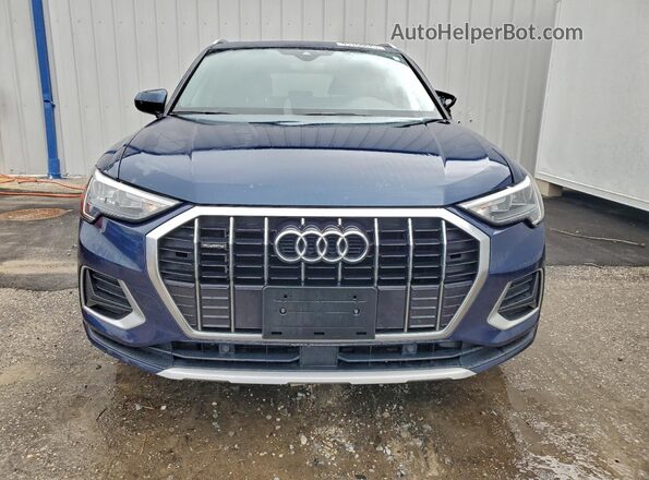WA1AECF34K1075896 2019 AUDI Q3 Blue Вид спереду