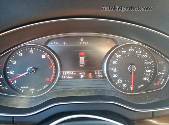 WA1ANAFY2L2057618 2020 AUDI Q5 Green Instrument cluster view