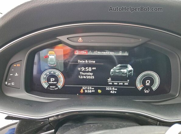 WA1AVBF16PD029923 2023 AUDI Q8 White Вид щитка приладів