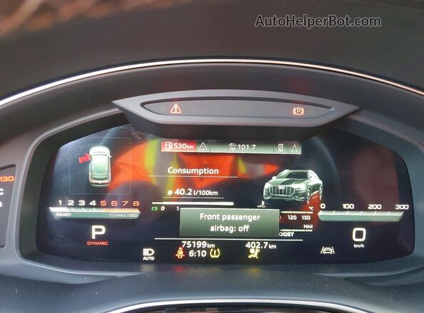 WA1AWAF10MD015289 2021 AUDI SQ8 Серый Вид щитка приборов