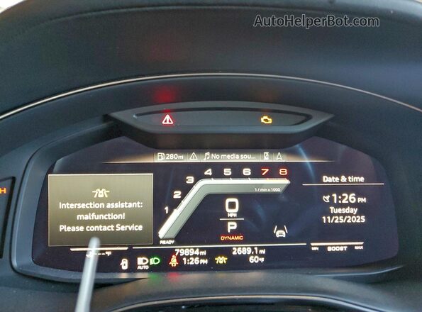 WA1AWBF76MD010642 2021 AUDI SQ7 Black Vista del cuadro de instrumentos