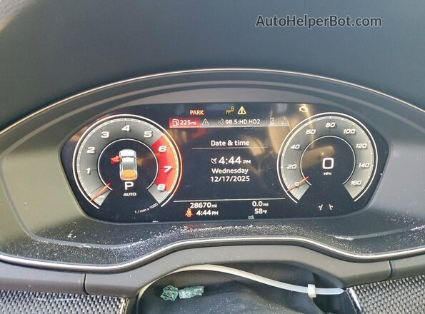 WA1B4AFY1P2034778 2023 AUDI SQ5 White Widok zestawu wskaźników
