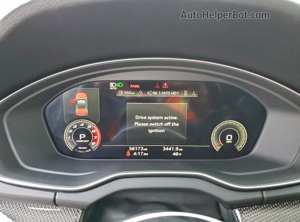 WA1B4AFY3M2025401 2021 AUDI SQ5 Gray ხელსაწყოთა პანელის ხედი