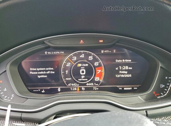 WA1B4AFY4K2001587 2019 AUDI SQ5 Синий Вид щитка приборов
