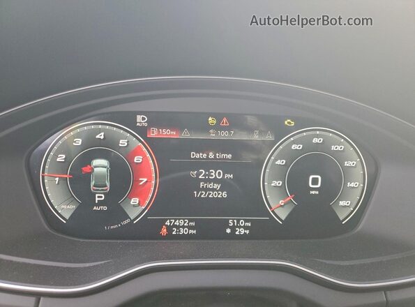 WA1B4AFY8P2083122 2023 AUDI SQ5 Black Widok zestawu wskaźników