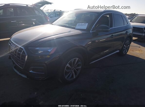WA1BAAFY5M2015980 2021 AUDI Q5 Black Առջևի ձախ երեք քառորդ տեսարան