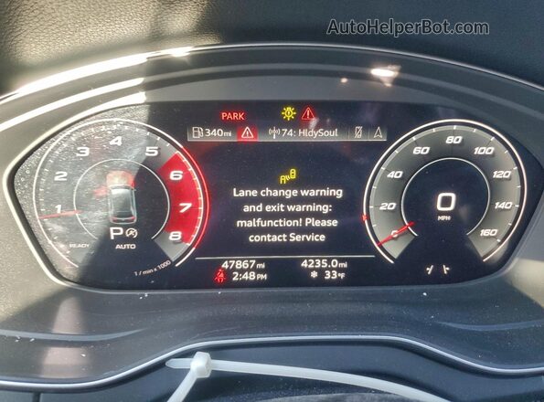 WA1C4AFY7P2013504 2023 AUDI SQ5 Gray Instrument cluster view