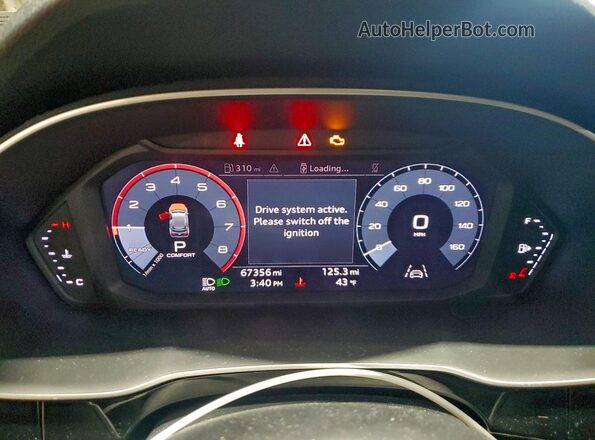 WA1DECF35K1082031 2019 AUDI Q3 Черный Вид щитка приборов