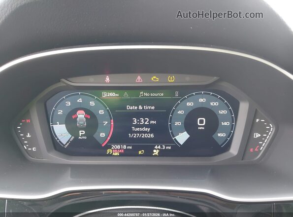 WA1DECF39P1136664 2023 AUDI Q3 White უკანა სავარძლების ხედი
