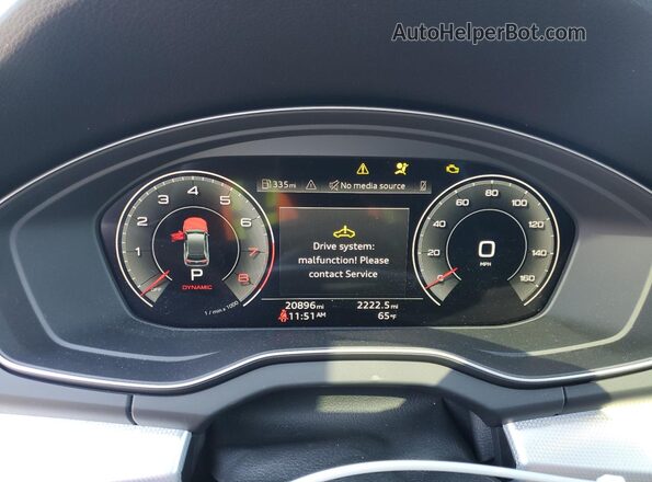WA1EAAFY2R2035804 2024 AUDI Q5 Black Вид щитка приладів