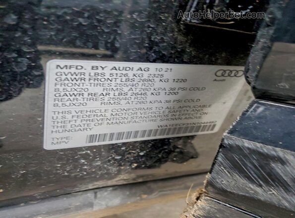 WA1EECF31N1044482 2022 AUDI Q3 Black Սալոնի 360 աստիճան տեսք