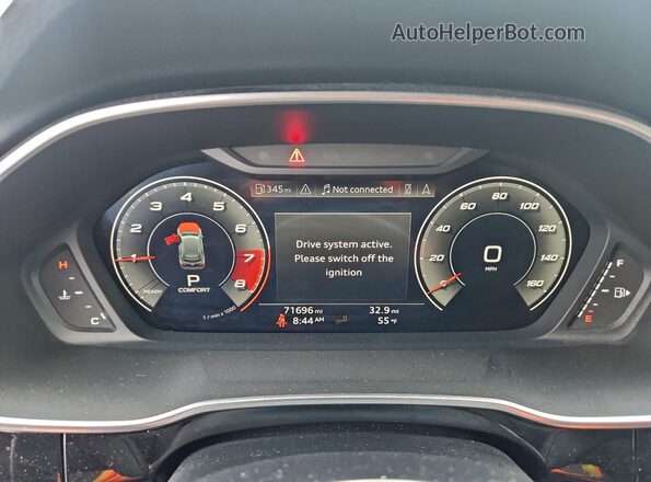 WA1EECF34K1082932 2019 AUDI Q3 Black Widok zestawu wskaźników
