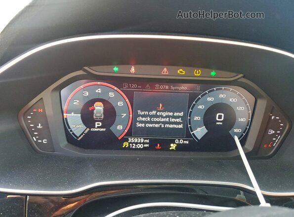 WA1EECF34L1041668 2020 AUDI Q3 White Vista del cuadro de instrumentos