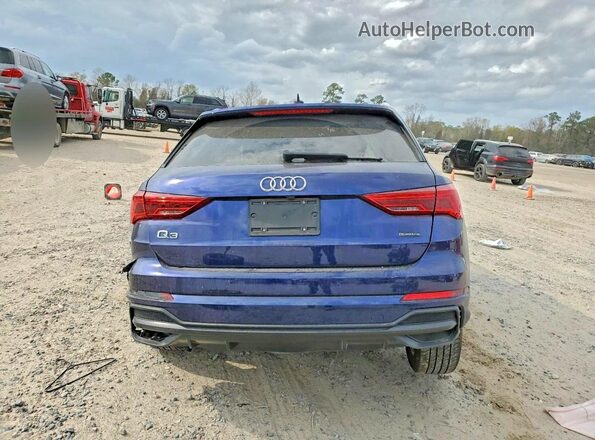 WA1EECF34N1057744 2022 AUDI Q3 Blue Вид ззаду