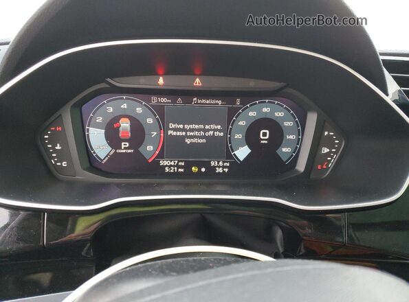 WA1EECF35N1057784 2022 AUDI Q3 White Вид щитка приладів