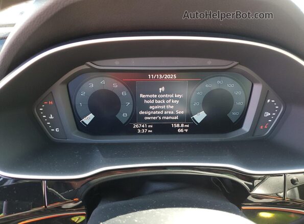 WA1EECF38P1143867 2023 AUDI Q3 White Instrument cluster view