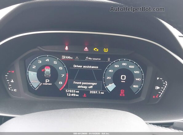 WA1EECF39N1121289 2022 AUDI Q3 Black Հետևի նստատեղերի տեսք