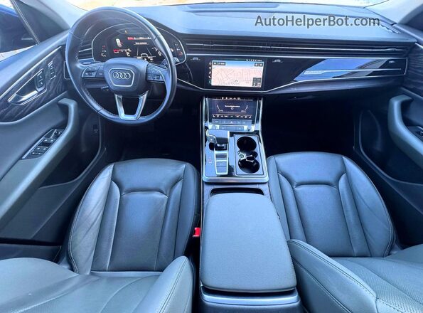 WA1EVAF12MD020630 2021 AUDI Q8 Blue Rear seats view