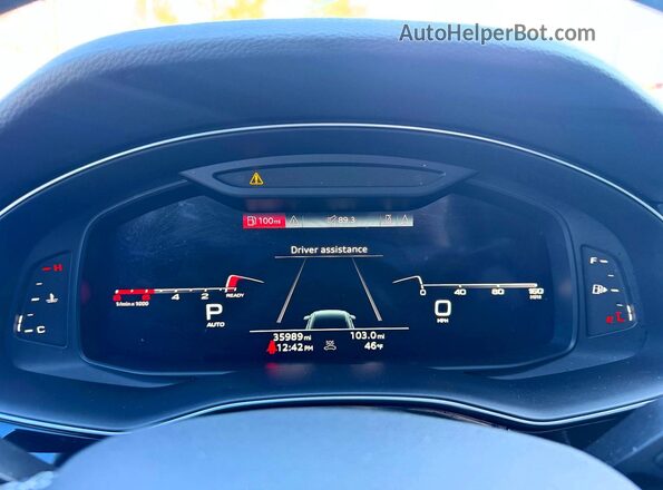 WA1EVAF12MD020630 2021 AUDI Q8 Blue Instrument cluster view